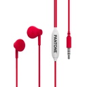 Pantone Auricolare con microfono, rosso