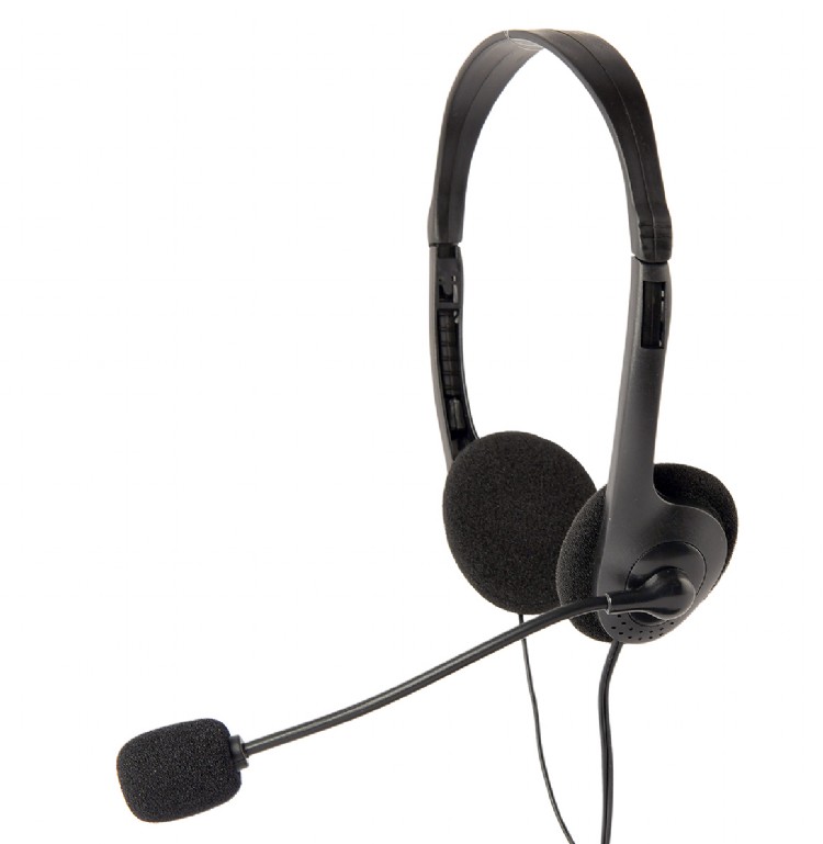Gembird Cuffia stereo con microfono flessibile, colore nero