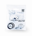 Cablexpert cavo adattatore usb 3.1 da am a tipo c femmina, 10 cm, nero