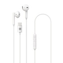 Auricolare Type-c con microfono e tasto di controllo volume, Bianco