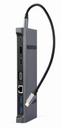Cablexpert Add. multiporta 9-in-1 USB Type-C (Hub3.0 + HDMI + DisplayPort + VGA + PD + LAN + stereo audio)