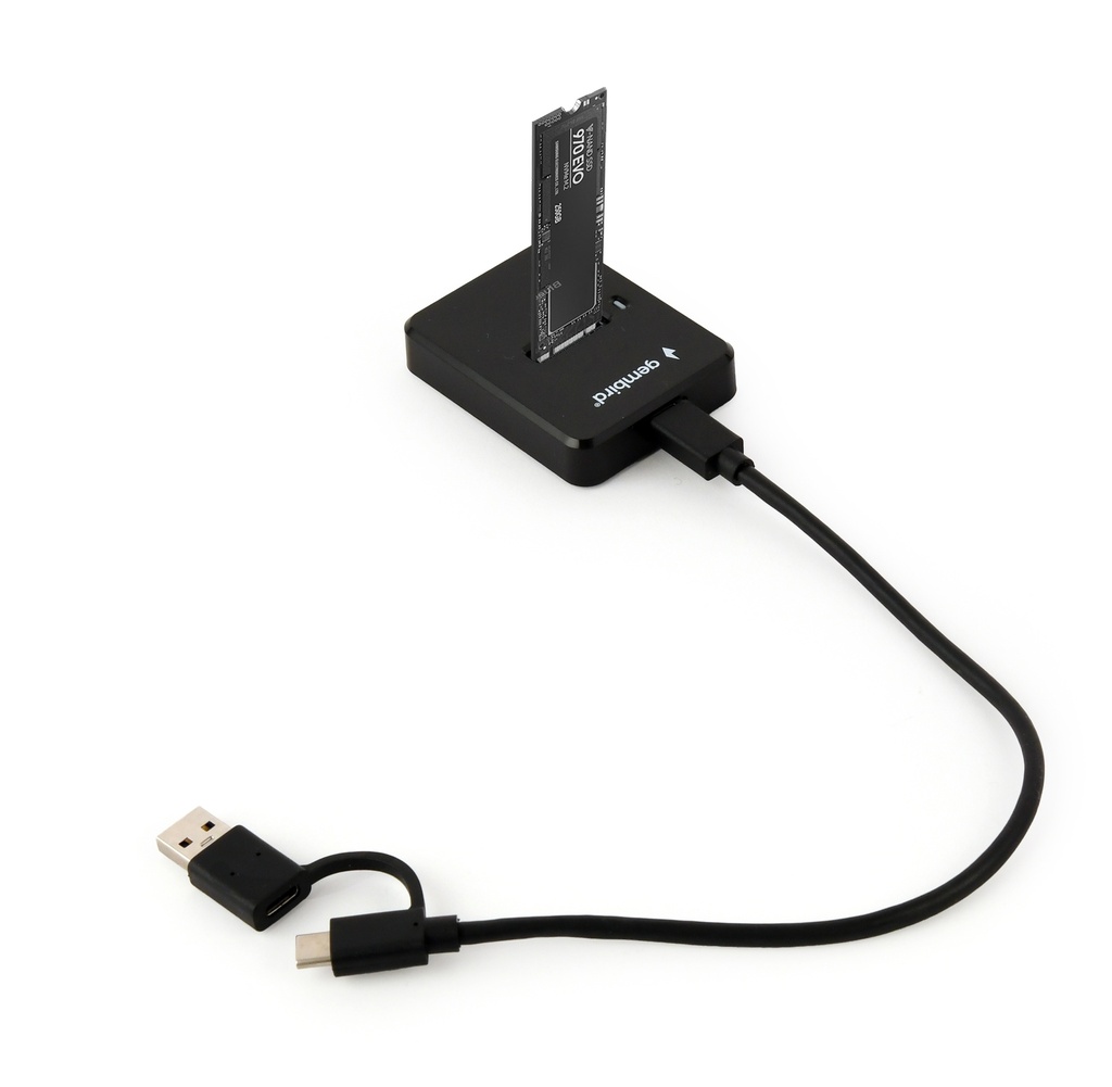 Docking Station SSD Gembird DD-U3M2 Desktop USB Type-C M.2 SATA & NVME nero