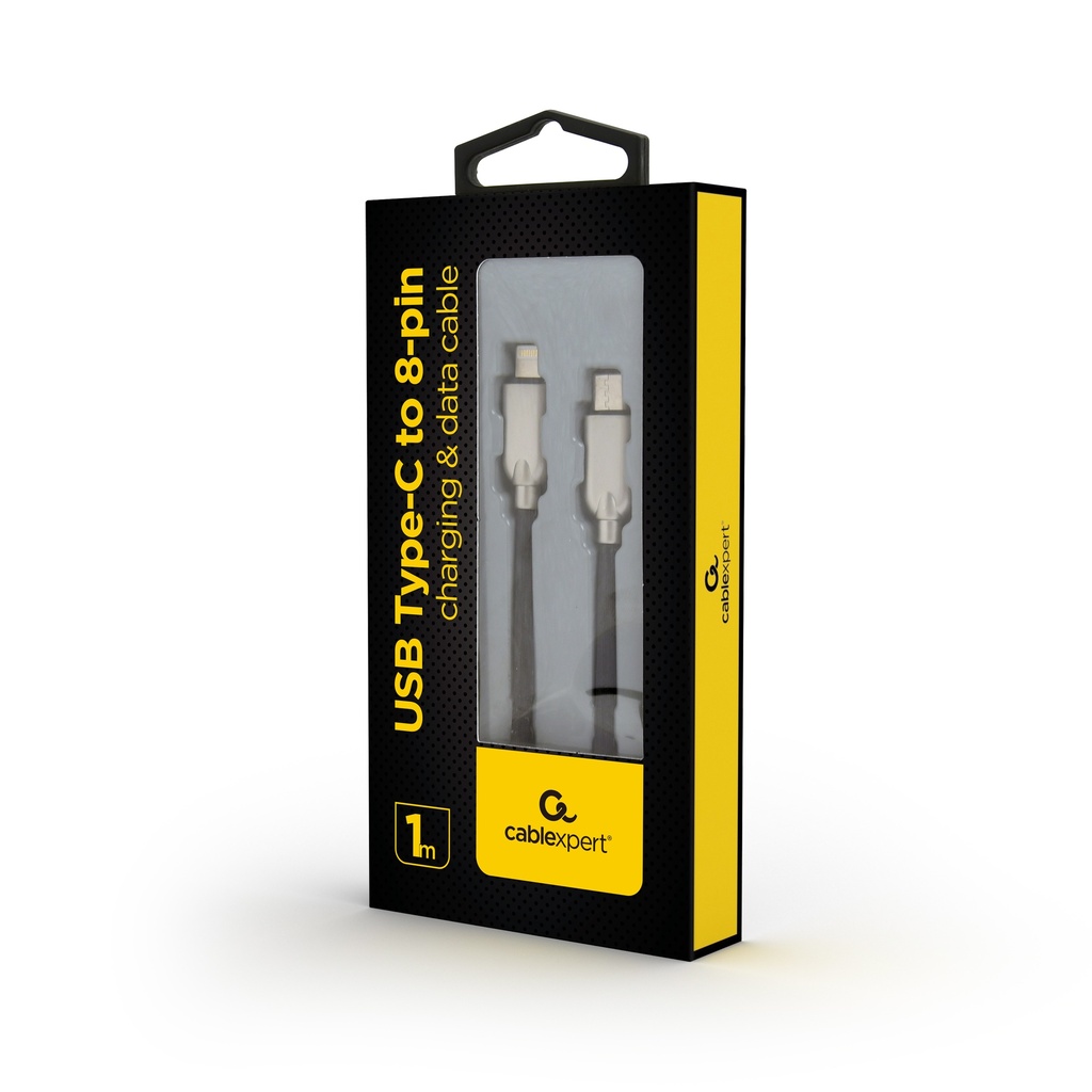 Cablexpert cavo dati e ricarica power 18w da type-c a lightning 1 m, nero