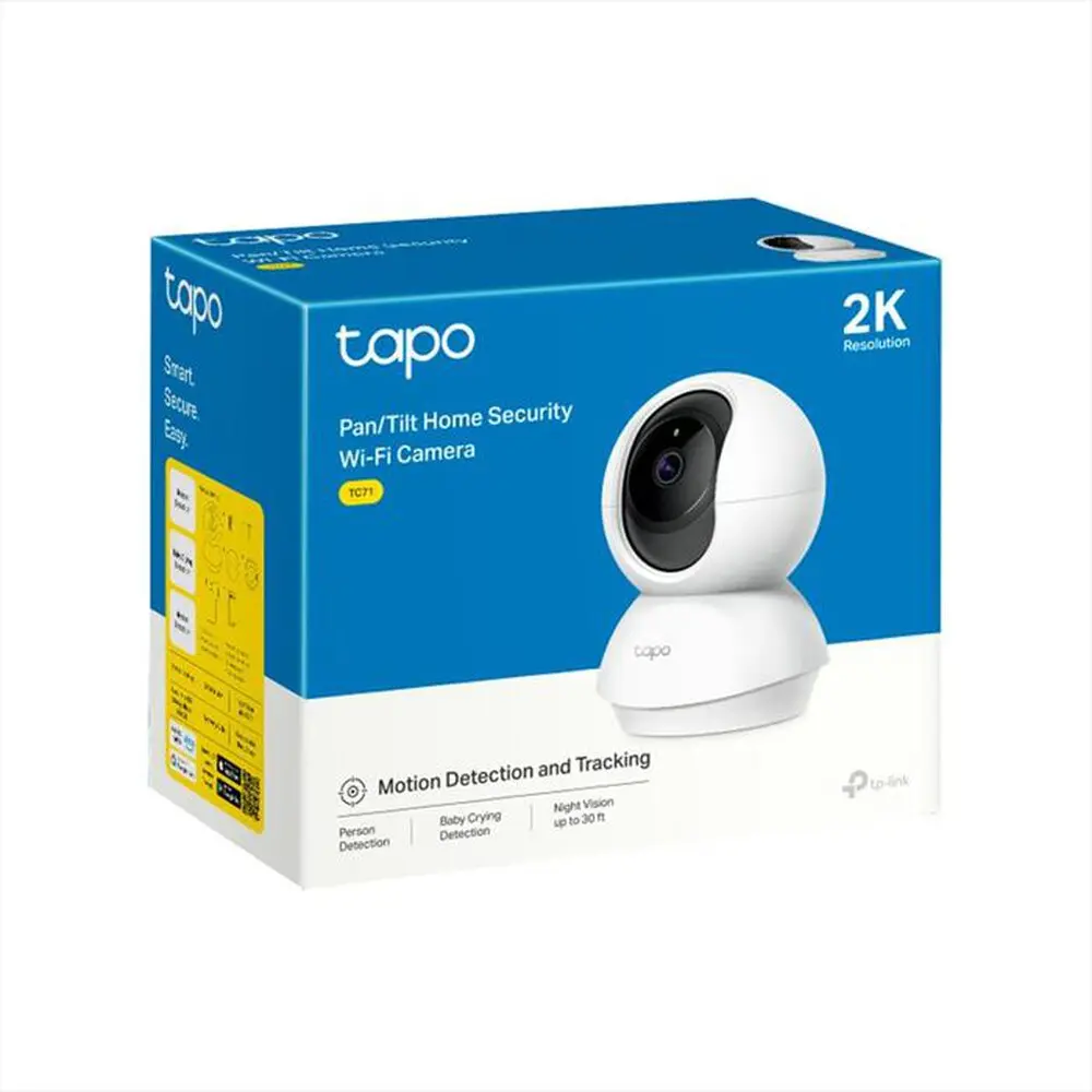 TP-Link TAPO TC71 Telecamera di sorveglianza Pan/Tilt Wi-Fi 2K con Storage Micro SD