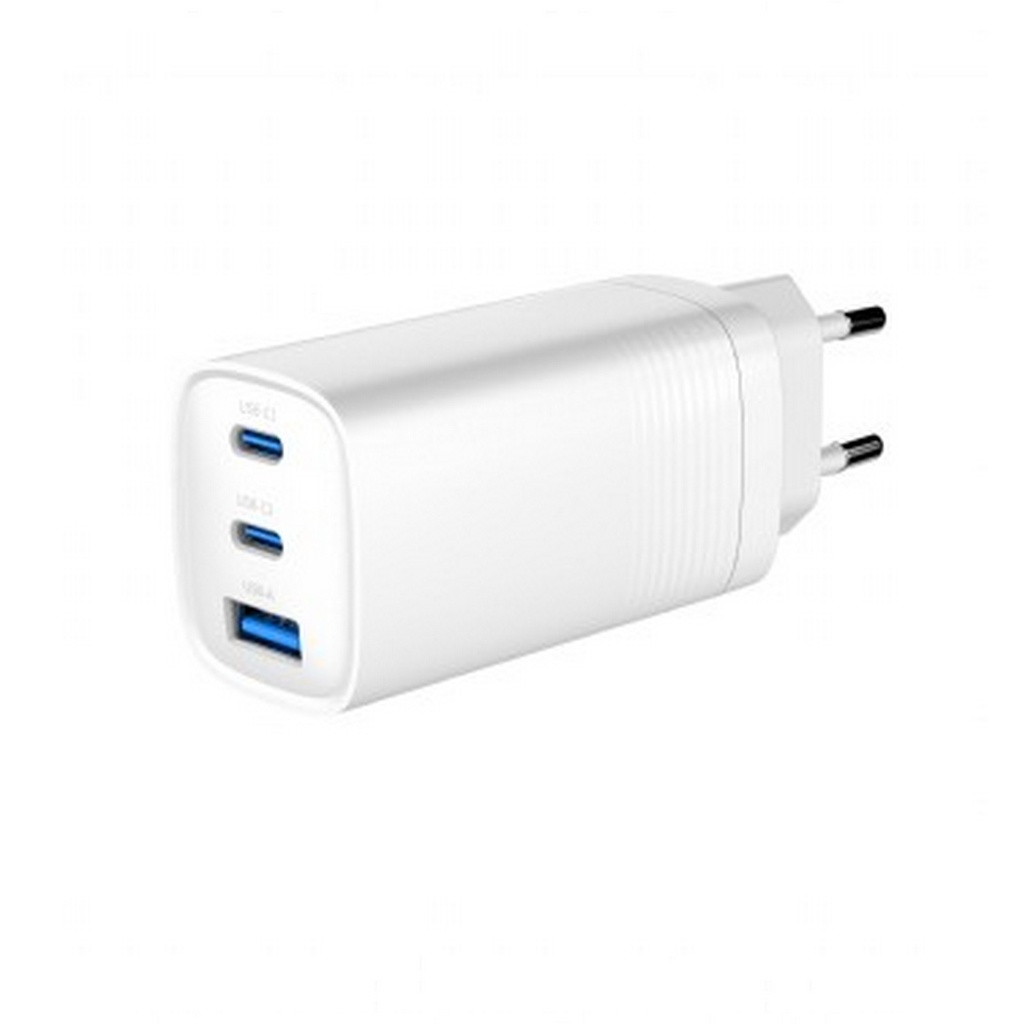 Gembird Alimentatore 65W 1-USB e 2 Type-c 3.0 , Bianco
