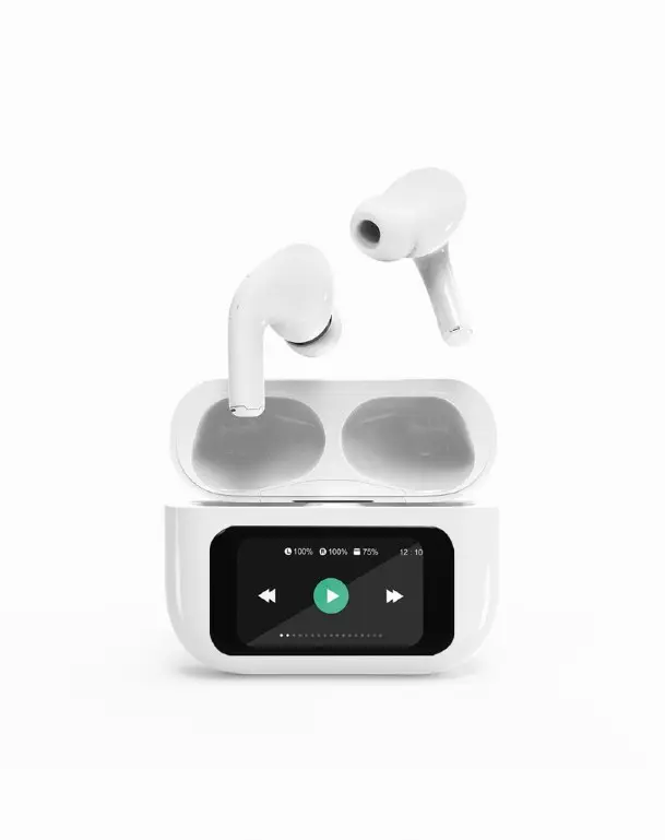 Gembird Auricolari BT TWS con display LCD e cancellazione attiva del rumore, bianco