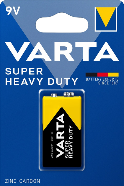 Varta Super Heavy duty 9V Zinco Carbone Bl1 pz