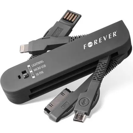 FOREVER 3in1 Cavo dati e ricarica Iphone 4/5 e micro usb	