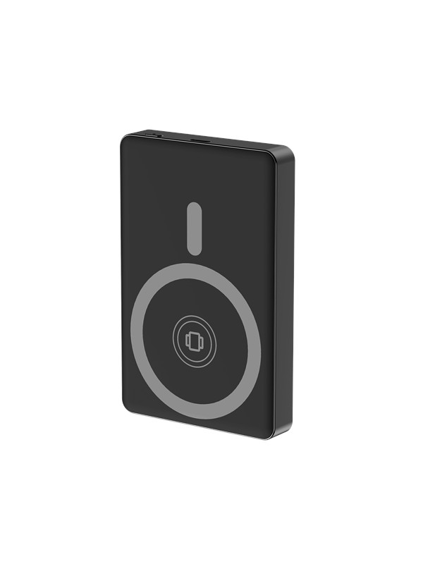 Gembird Power bank magnetico wireless da 15W con LCD, 10000 mAh, nero
