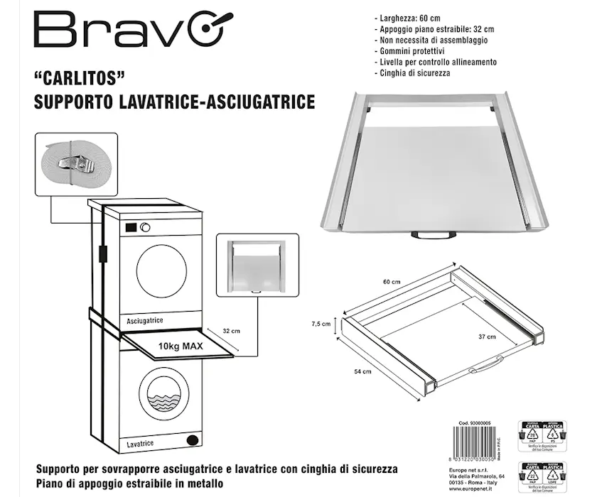 Bravo Carlitos supporto lavatrice - ascigatrice