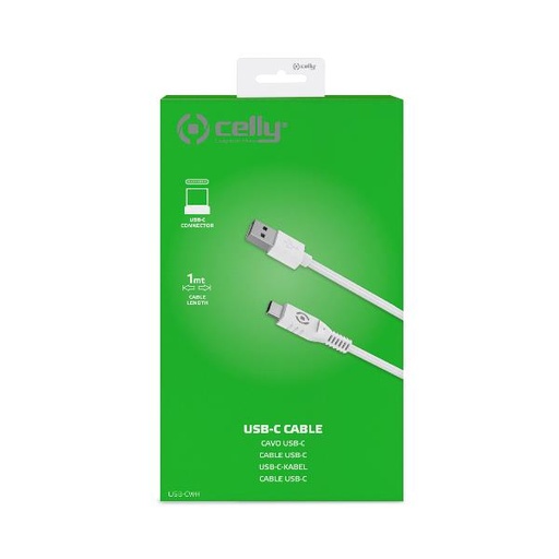 [USB-CWH] Celly cavo USB / Type-C 15w 1m, bianco