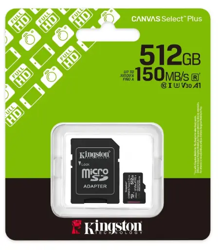 [SDCS3/512GB] Kingston Micro SD con adatt. 512GB C10