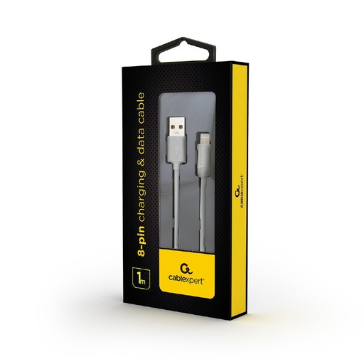 [CC-USB2-AMLM-W-1M] Cablexpert cavo Usb-Lightning bianco, 1m