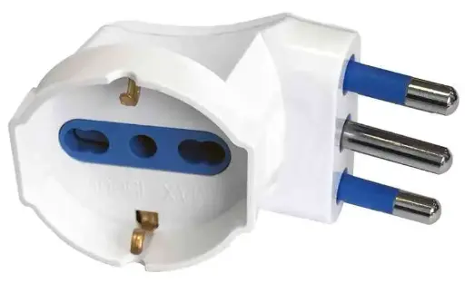 [ES012] Adattatore a 3 vie 10A bianco con blister