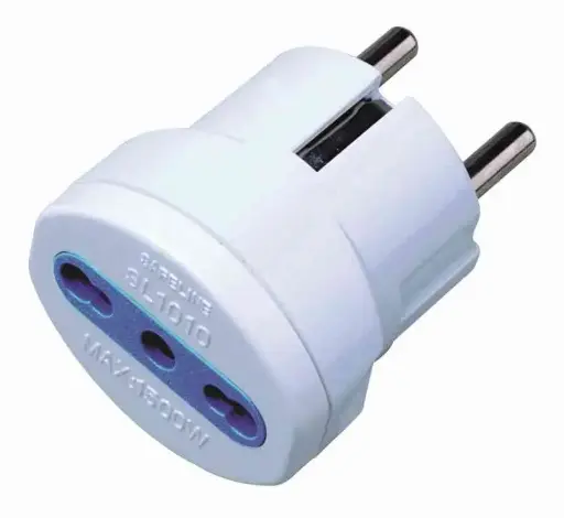 [E260] Adattatore da spina Bipasso a Shuko 16A con blister