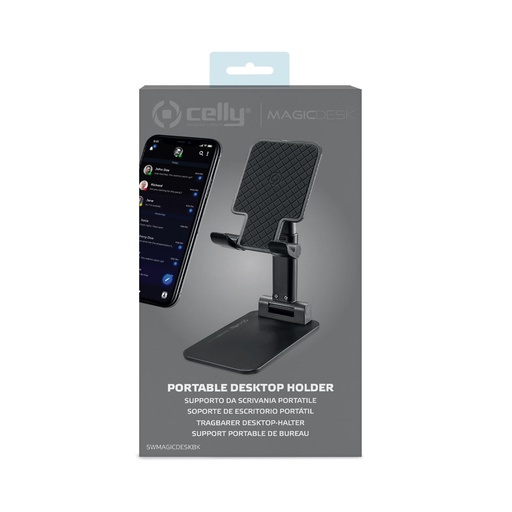 [SWMAGICDESKBK] SWMAGICDESK - Celly Supporto da scrivania per tablet e cellulare - Nero