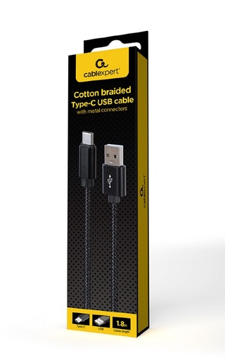 [CCDB-mUSB2B-AMCM-6] Cablexpert Cavo usb 2.0 e Type-C ( am / cm ), 1.8 m, nero