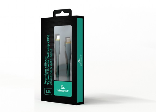 [CC-USB2S-CMCM-1.5M-G] Cablexpert cavo dati e ricarica power delivery type-c/type-c  1,5m Verdone