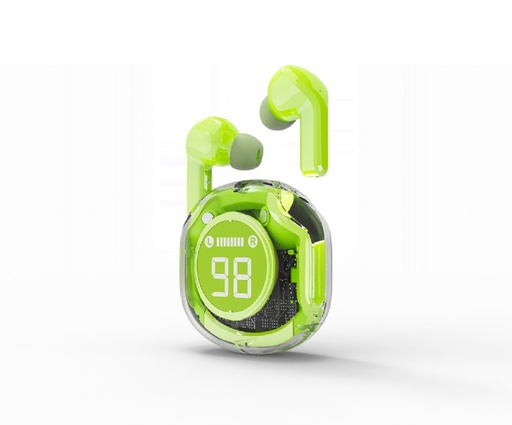 [TWST-01-G] Gembird Auricolari bluetooth v.5.4 trasparenti TWS, Giallo