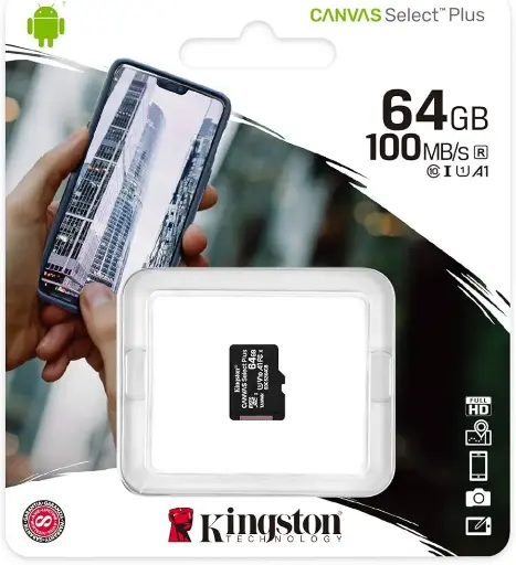 [SDCS2/64GBSP] Kingston Micro SD 64GB C10 senza Add.