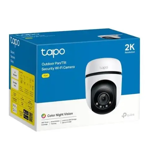 [TC41] TP-Link TAPO TC41 Telecamera di sorveglianza Pan/Tilt Wi-Fi 2K con Storage Micro SD