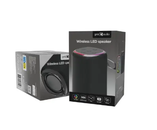 [SPK-BT-LED-08S] Gembird Altoparlante LED BT 3W