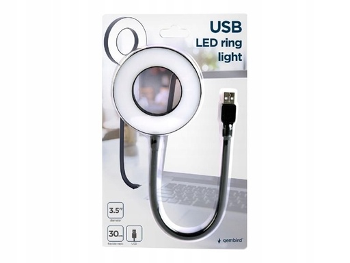 [NL-LEDRING-01] Gembird Led anulare con braccio flessibile USB 