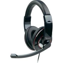 [MHS-001] Gembird Cuffia con microfono Nero Lucido