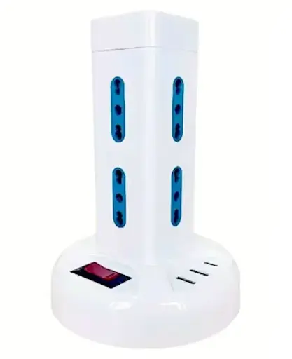 [ES130] Multipresa da tavolo a 8 vie Bipasso 2 USB-A , 1 USB-C Shuko 10A con interruttore, 1,5m