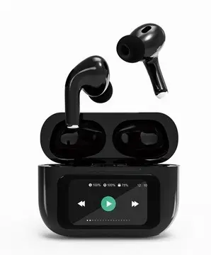[TWS-LCD-ANC-01-BK] Gembird Auricolari BT TWS con display LCD e cancellazione attiva del rumore, Nero