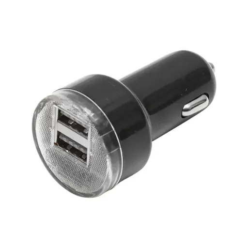 [EG-U2C2A-CAR-02] Gembird Caricatore per auto USB a 2 porte, 2,1 A, nero 